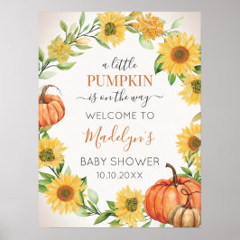 Sonnenblumen & Pumpkin Willkommenszeichen Poster
