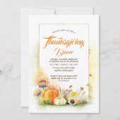 Sonnenblumen Pumpkins Fall Erntedank Abendessen Einladung (Vorderseite)