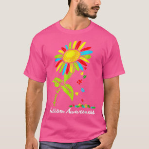 Sonnenblumen Puzzle Stücke wählen Kind Autismus Aw T-Shirt