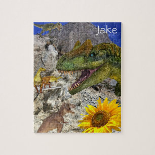 Sonnenblumen Puzzles Dinosaurier
