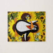 Sonnenblumen Puzzles Pinguine Hummeln (Horizontal)