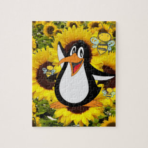 Sonnenblumen Puzzles Pinguine Hummeln