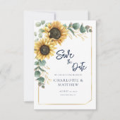 Sonnenblumen-QR-Code-Hochzeit-save-the-Date (Vorderseite)