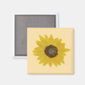 Sonnenblumen-Quadrat-Magnet Magnet (Vorderseite/Rückseite)