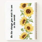Sonnenblumen-Radiance-Notizbuch Notizblock (Rückseite)
