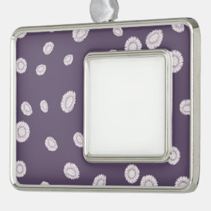 Sonnenblumen Rahmen-Ornament Silber