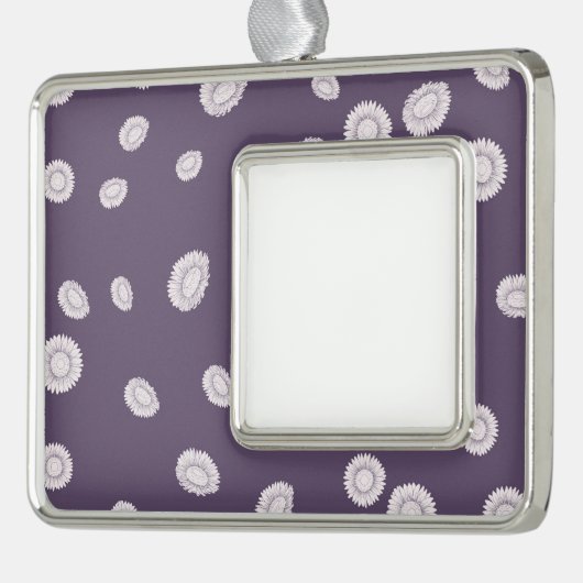 Sonnenblumen Rahmen-Ornament Silber (Links)