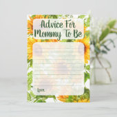 Sonnenblumen raten Mami, Duschenspieler zu werden Hinweiskarte (Stehend Vorderseite)