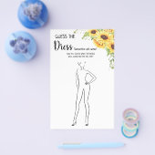 Sonnenblumen Raten Sie die Dress Brautparty Game C Flyer (Einzeln)