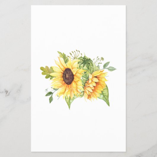 Sonnenblumen raten, wer Baby Duschkarte hat Flyer (Hinten)