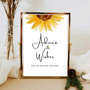 Sonnenblumen-Ratschläge und Wünsche für das Poster