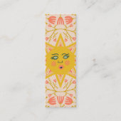 Sonnenblumen Reben Elegante Boho Blumen Einzigarti Mini Visitenkarte (Vorderseite)