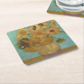 Sonnenblumen Rechteckiger Pappuntersetzer (angewinkelt)