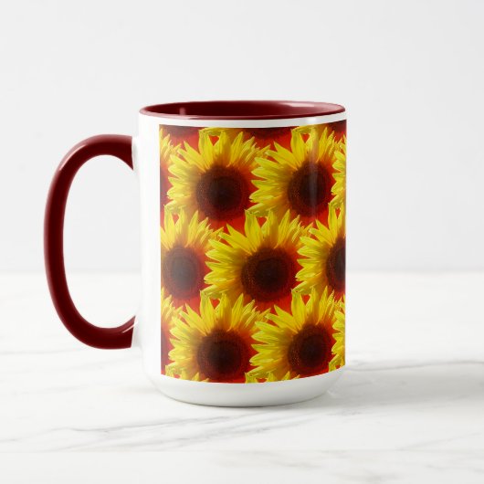 Sonnenblumen - Red Yellow Sunshine Coffee Cup Tasse (Links)