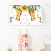 Sonnenblumen-Redneck Hochzeitsleuchter Banner (Insitu)