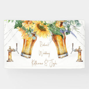 Sonnenblumen Redneck Hochzeitslichter Bier Banner