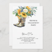 Sonnenblumen-Redneck stimuliert Weißer Engagement Einladung (Vorne/Hinten)