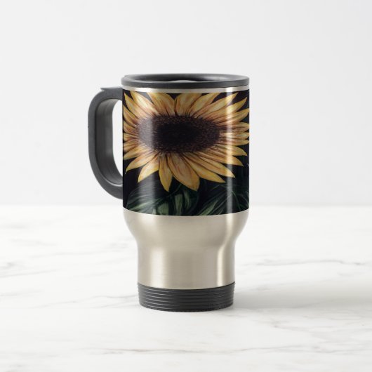 Sonnenblumen Reisebecher (Vorderseite Links)