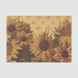 Sonnenblumen Retro-Vintage-Hintergrund Seidenpapier