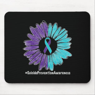 Sonnenblumen Ribbon Suizidprävention Bewusstsein Mousepad