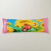 Sonnenblumen Riesen-Brauch Seitenschläferkissen (Rückseite)