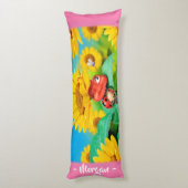 Sonnenblumen Riesen-Brauch Seitenschläferkissen (Rückseite (Vertikal))