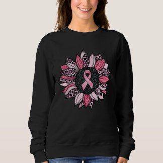 Sonnenblumen Rosa Brustkrebs Bewusstsein Frauen Sweatshirt