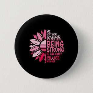 Sonnenblumen Rosa Brustkrebs Bewusstsein Frauen Wa Button