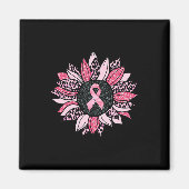 Sonnenblumen Rosa Brustkrebs Bewusstsein Frauen Wa Magnet (Vorne)