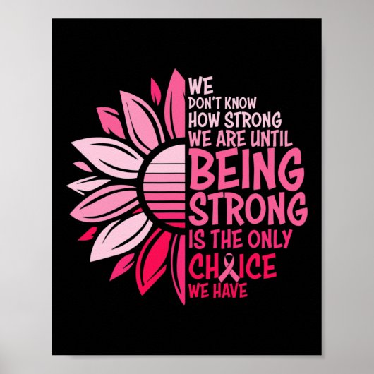 Sonnenblumen Rosa Brustkrebs Bewusstsein Frauen Wa Poster (Vorne)