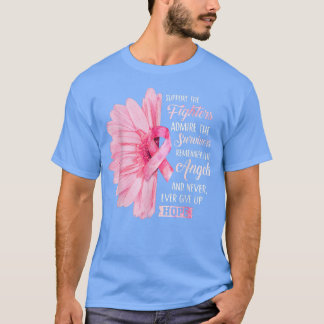 Sonnenblumen Rosa Brustkrebs Bewusstsein Frauen Wa T-Shirt