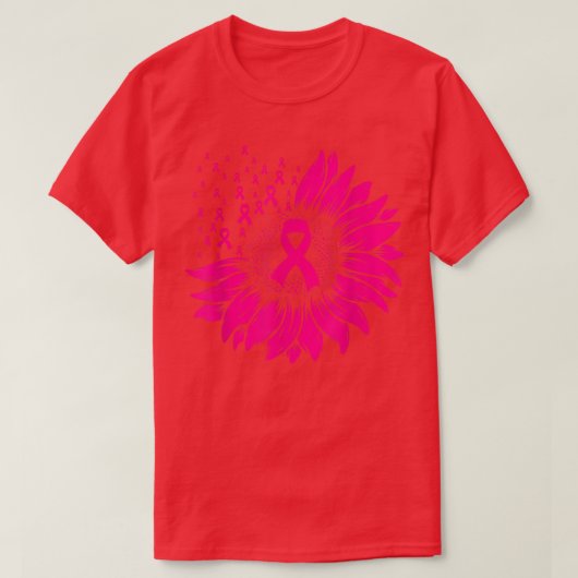 Sonnenblumen Rosa Brustkrebs Bewusstsein Frauen Wa T-Shirt (Design vorne)