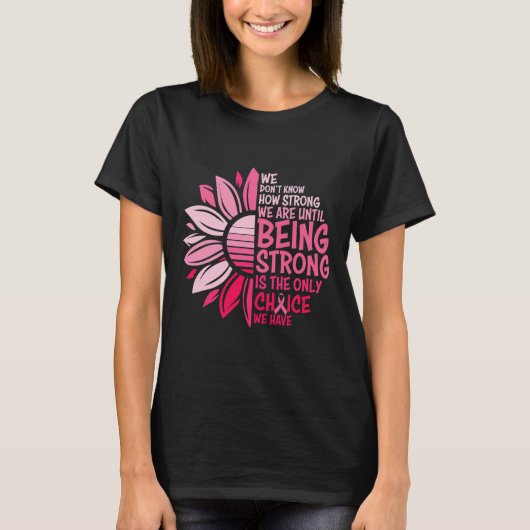 Sonnenblumen Rosa Brustkrebs Bewusstsein Frauen Wa T-Shirt (Vorderseite)