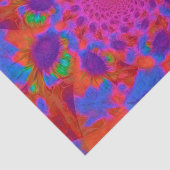 Sonnenblumen Rosa Lila Orangenblume Kunst Seidenpapier (Ausschnitt)