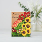 Sonnenblumen, Rose & Anth_ Postkarte (Stehend Vorderseite)