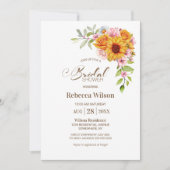 Sonnenblumen Rose Blumengebirge Brautparty Einladung (Vorderseite)