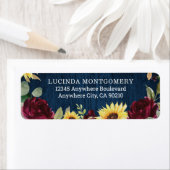 Sonnenblumen Rose Burgundy Red und Navy Blue Weddi (Insitu)