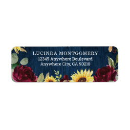 Sonnenblumen Rose Burgundy Red und Navy Blue Weddi