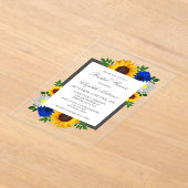 Sonnenblumen Rose Daisy Herbstblume Brautparty Acryleinladungen (Ablage )