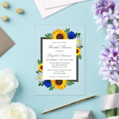 Sonnenblumen Rose Daisy Herbstblume Brautparty Acryleinladungen (In Situ (Hochzeit))