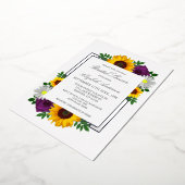 Sonnenblumen Rose Daisy Herbstblume Brautparty Folieneinladung (Gedreht)