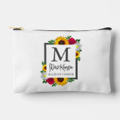 Sonnenblumen Rose Daisy Herbstblütenfest Zubehörtasche (Vorderseite)