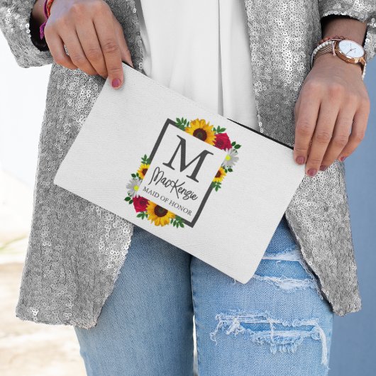 Sonnenblumen Rose Daisy Herbstblütenfest Zubehörtasche