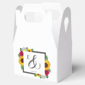 Sonnenblumen Rose Daisy Herbstblütenhochzeit Geschenkschachtel (Geöffnet)