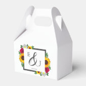 Sonnenblumen Rose Daisy Herbstblütenhochzeit Geschenkschachtel (Vorderseite)