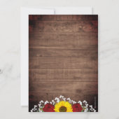 Sonnenblumen Rose Mason Jar I GRILLEN Verlobung Einladung (Rückseite)