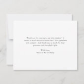 Sonnenblumen Rose Rotes Lila Rustikales Fall Baby  Dankeskarte (Rückseite)