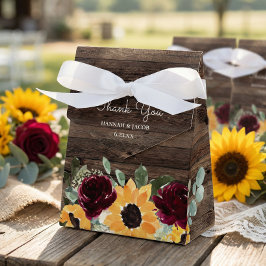 Sonnenblumen-Rose Rustikale Hochzeit Geschenkschachtel