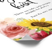 Sonnenblumen, Rose und Bees Baby Sock Hunt Poster (Ecke)