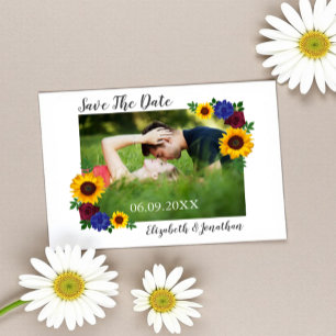 Sonnenblumen-Rosen-Hochzeit Save The Date